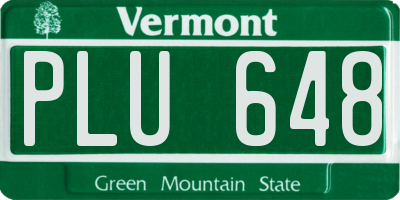 VT license plate PLU648