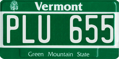 VT license plate PLU655