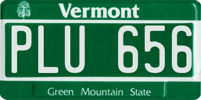 VT license plate PLU656