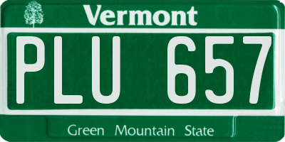 VT license plate PLU657