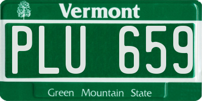 VT license plate PLU659