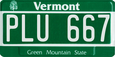 VT license plate PLU667