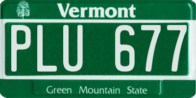 VT license plate PLU677