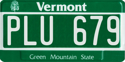 VT license plate PLU679