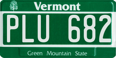 VT license plate PLU682