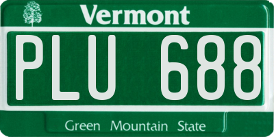 VT license plate PLU688