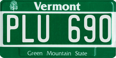 VT license plate PLU690