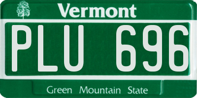 VT license plate PLU696