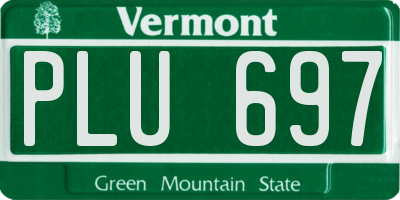VT license plate PLU697