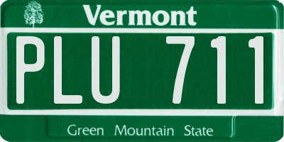 VT license plate PLU711