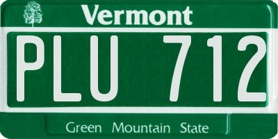 VT license plate PLU712
