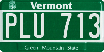 VT license plate PLU713