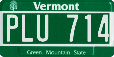 VT license plate PLU714