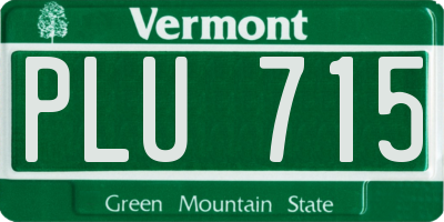 VT license plate PLU715