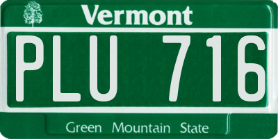 VT license plate PLU716