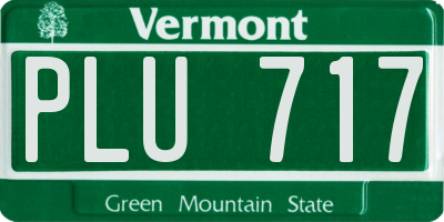 VT license plate PLU717