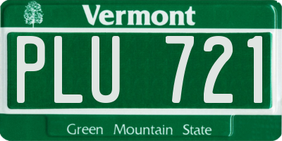 VT license plate PLU721