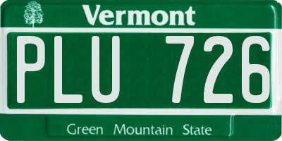 VT license plate PLU726