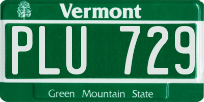 VT license plate PLU729