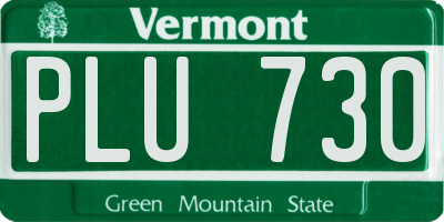 VT license plate PLU730