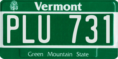 VT license plate PLU731