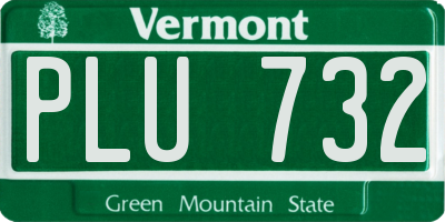 VT license plate PLU732