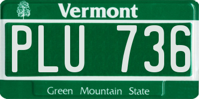 VT license plate PLU736