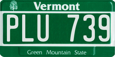 VT license plate PLU739