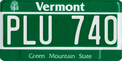 VT license plate PLU740