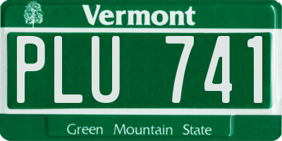 VT license plate PLU741