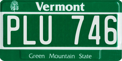 VT license plate PLU746