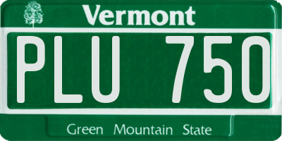 VT license plate PLU750