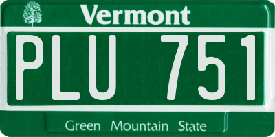 VT license plate PLU751
