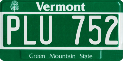 VT license plate PLU752