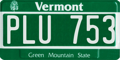 VT license plate PLU753