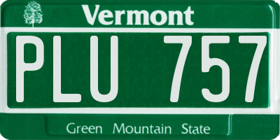 VT license plate PLU757