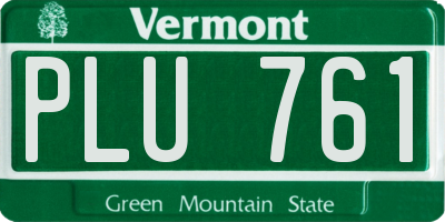 VT license plate PLU761