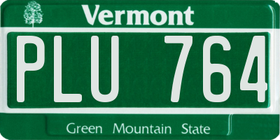 VT license plate PLU764