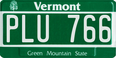 VT license plate PLU766