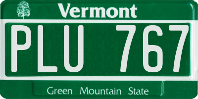 VT license plate PLU767