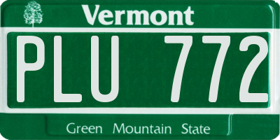 VT license plate PLU772