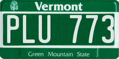 VT license plate PLU773