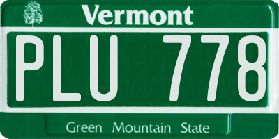 VT license plate PLU778
