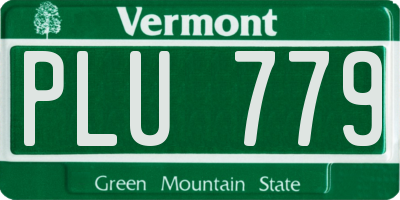 VT license plate PLU779
