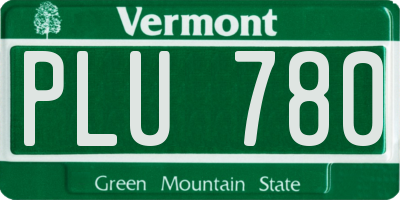 VT license plate PLU780