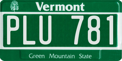 VT license plate PLU781