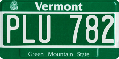 VT license plate PLU782