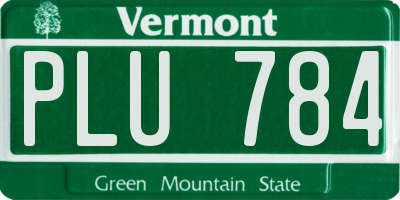 VT license plate PLU784