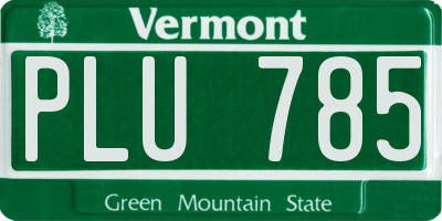 VT license plate PLU785
