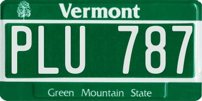VT license plate PLU787